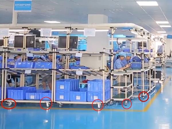 导电脚轮无尘车间应用案例