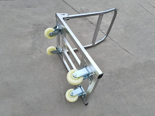 白色尼龙脚轮手推车应用